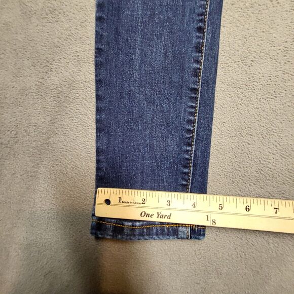 Kancan Jeans Juniors Size 5 Blue Mid Rise Skinny Leg Distressed Stretch Denim - Picture 5 of 10